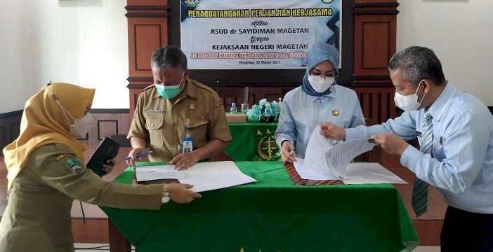 RSUD dr  Sayidiman dan Kejari Magetan Teken MoU Pendampingan Bidang DATUN