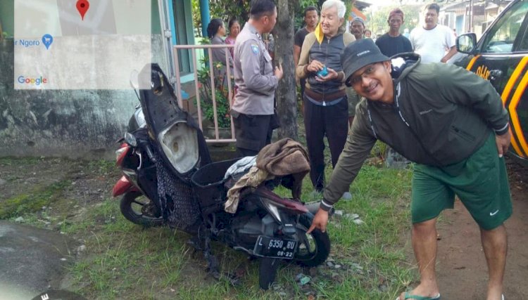 Pulang dari Malang, Motor Warga Surabaya Terbakar