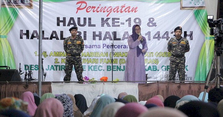 Hadiri Haul Desa Jatirembe, Wabup Gresik Ajak Warga Gemar Bersedekah