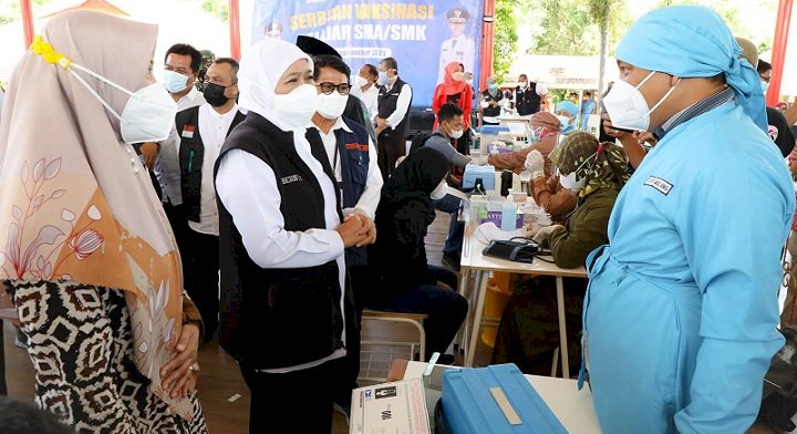 Seluruh Daerah di Jatim Masuk PPKM Level 1, Khofifah Apresiasi Kinerja Semua Pihak yang Terlibat