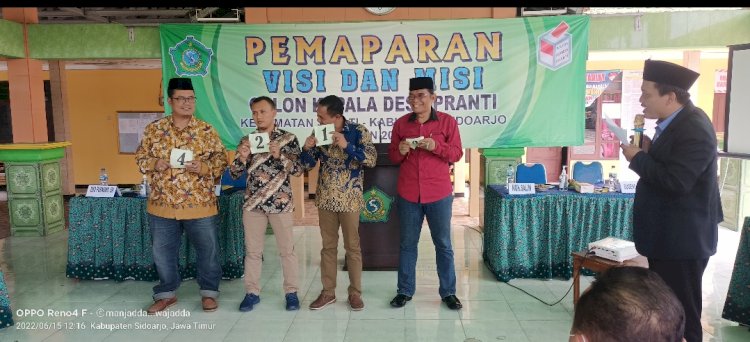 Penyampaian Visi Misi Cakades Pranti Lancar