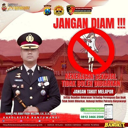 Polresta Banyuwangi Buka Hotline Laporan Kekerasan Seksual