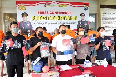 Polresta Banyuwangi Tangkap 27 Tersangka Perjudian dari 13 Kasus