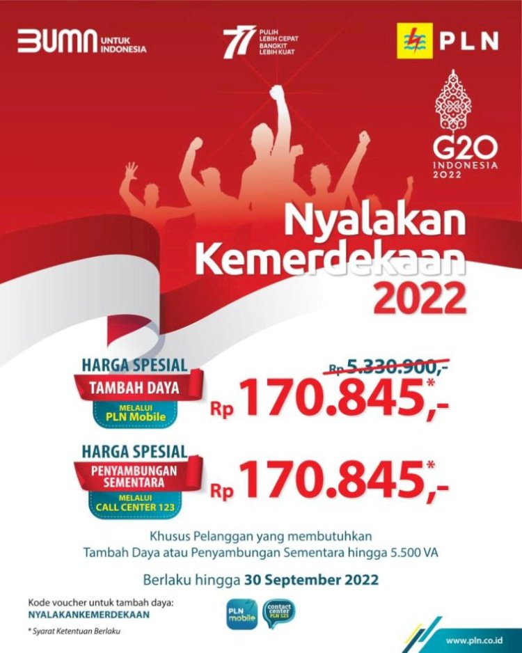 PLN Berikan Promo Nyalakan Kemerdekaan