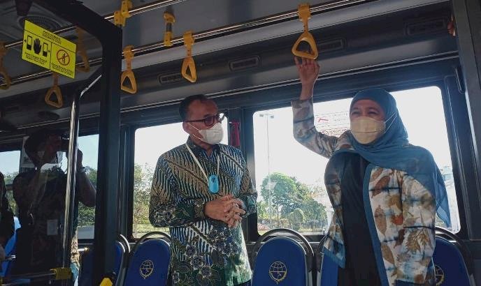 Dukung KTT G-20, Gubernur Khofifah Luncurkan Bus Listrik Produksi INKA Madiun