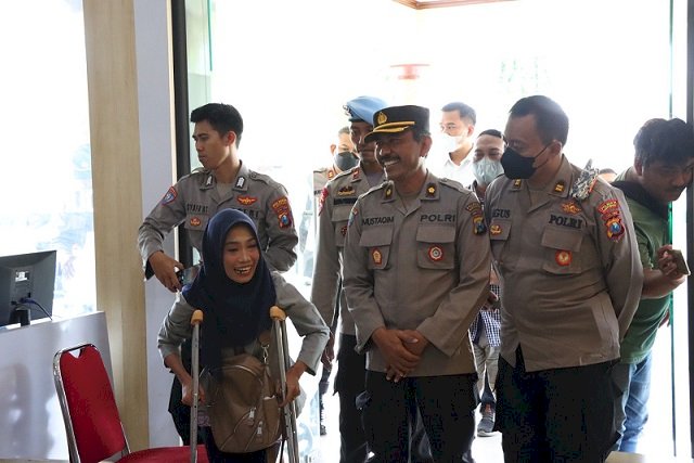 Polresta Banyuwangi Beri Sejumlah Alat Bantu, Dukung Program Ramah Disabilitas