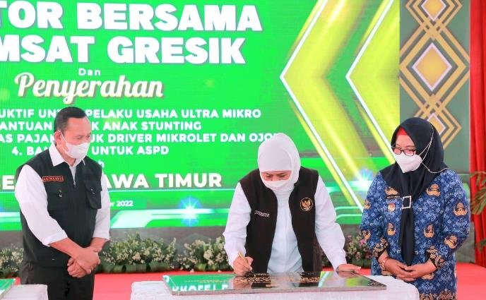 Gubernur Khofifah Resmikan Gedung Baru Kantor Bersama  Samsat Gresik, Siap Beroperasi Awal November