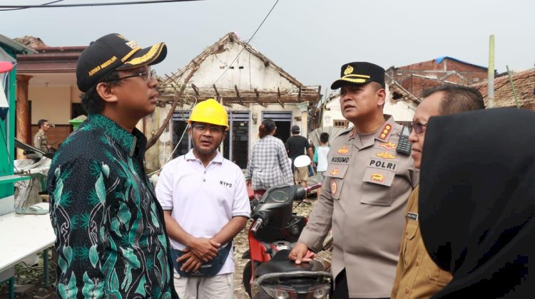 Bupati dan Forkopimda Tinjau Lokasi Angin Puting Beliung