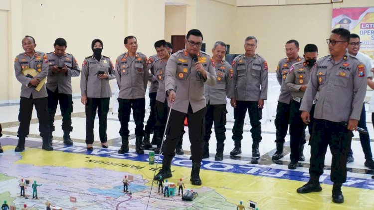 Amankan Nataru, Polresta Sidoarjo Gelar Latpraops