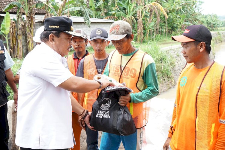 Sat-Set Tangani Banjir, Kang Marhaen Tinjau Lokasi