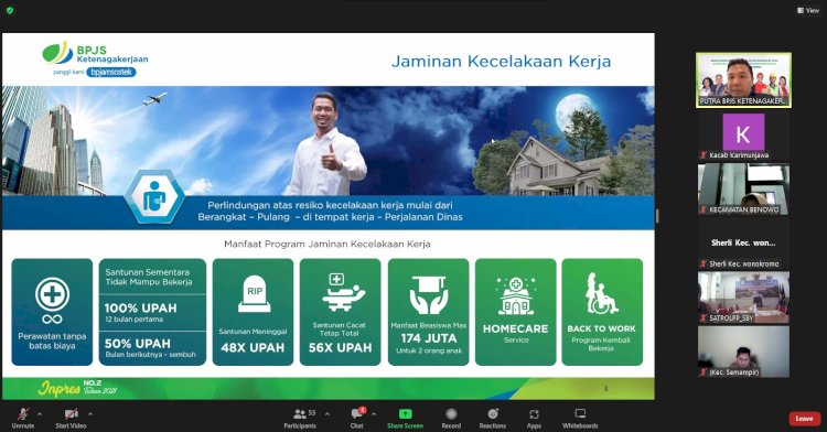 Sosialisasi Program JKK, JKM dan JMO ke Pekerja Non ASN Pemkot Surabaya