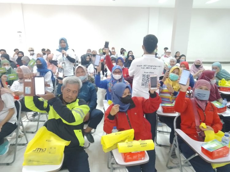 BPJamsostek Cabang Juanda Sosialisasikan JMO ke Jacobis di Momen May Day