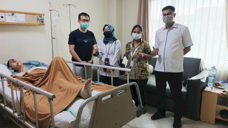 BPJamsostek Surabaya Darmo Kunjungi Atlet yang Alami Kecelakaan Kerja