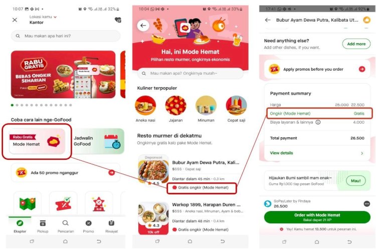 GoFood Beri Gratis Ongkir Tiap Rabu