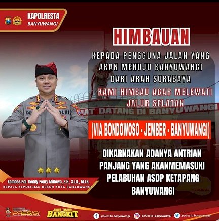 Hindari Macet Kawasan Pelabuhan, Warga Banyuwangi Diminta Lewat Jalur Selatan