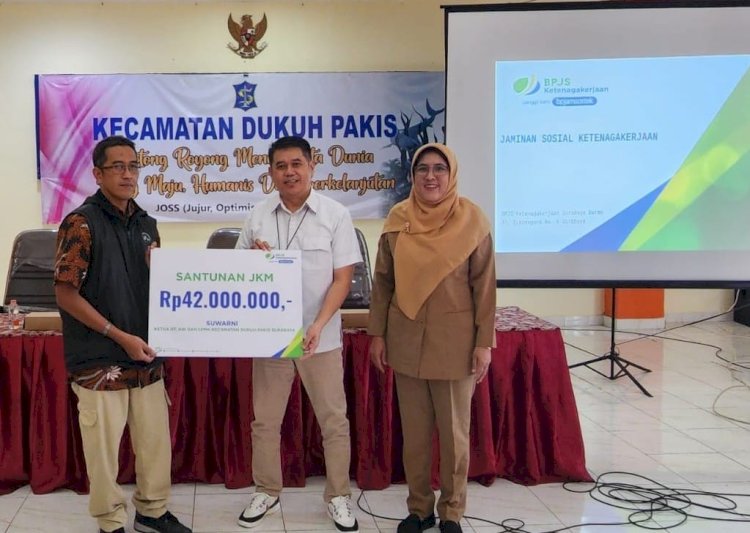 BPJamsostek Surabaya Darmo Beri Santunan Kematian dan Sosialisasi Manfaat Program