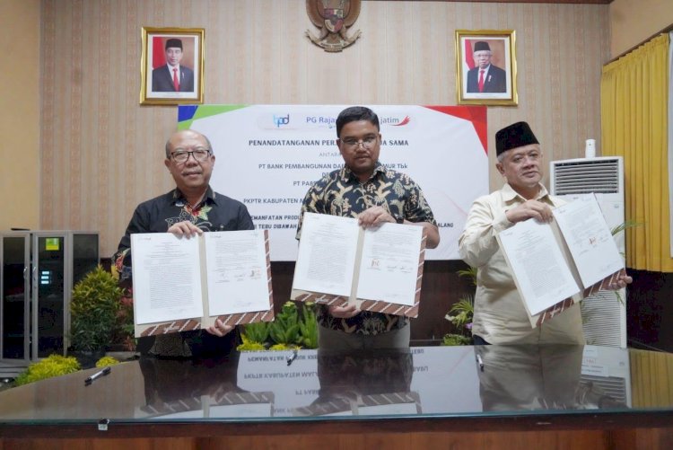 Bank Jatim, Pabrik Gula Rajawali 1 dan PKPTR Lakukan PKS