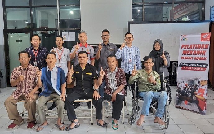 MPM Honda Jatim Beri Pelatihan Mekanik Penyandang Disabilitas