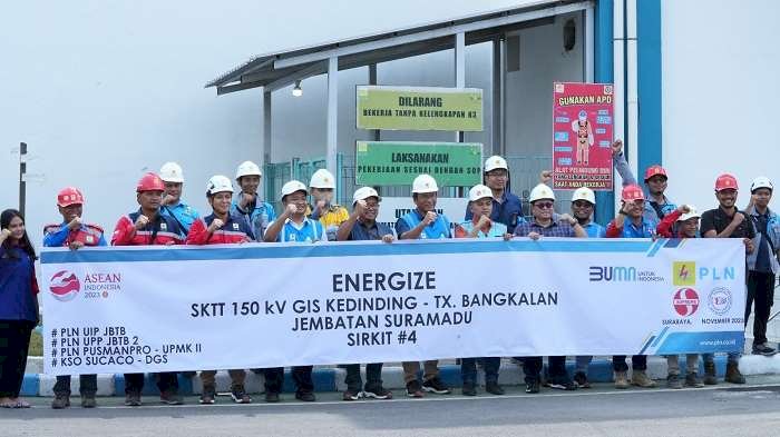 Pastikan Pasokan Listrik Andal pada Interkoneksi Jawa -Madura,  PLN Rampungkan SKTT 150 kV Kedinding-Tx Bangkalan Sirkit 4 Jembatan Suramadu