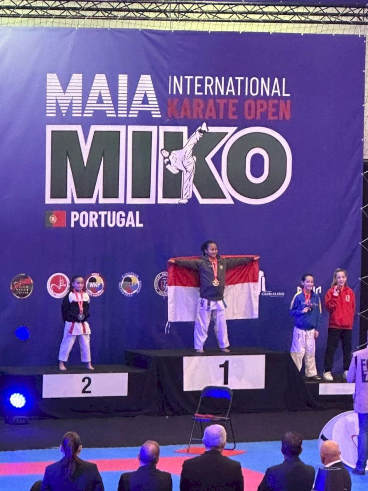 Karateka Cilik asal Banyuwangi Raih 2 Emas di Kejuaraan Karate Dunia Portugal