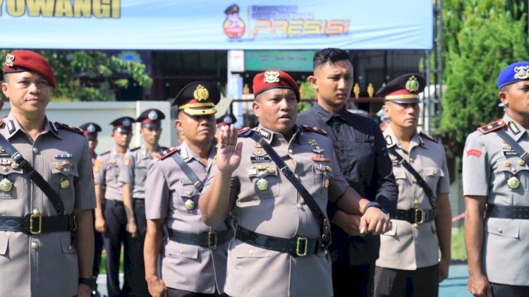 Polresta Banyuwangi Gelar Sertijab 3 Kasat dan 3 Kapolsek