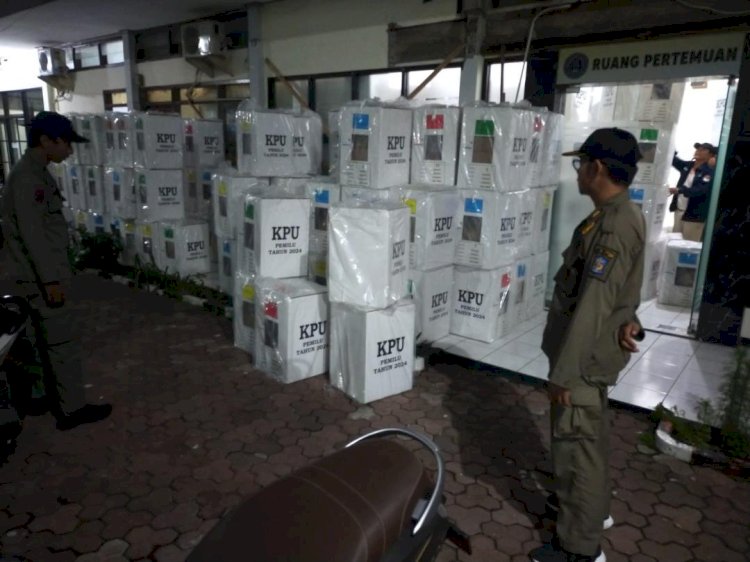 Distribusi Logistik Pemilu di Surabaya Capai 100 Persen