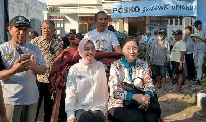 Naik Becak, Vinanda Sapa Warga Kota Kediri