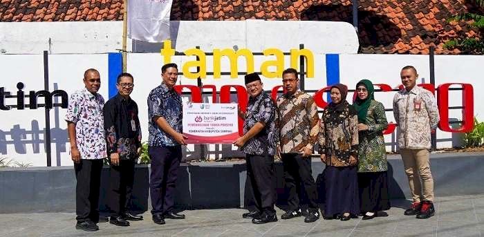 Bank Jatim Berikan Bantuan Pembangunan Taman Praseno