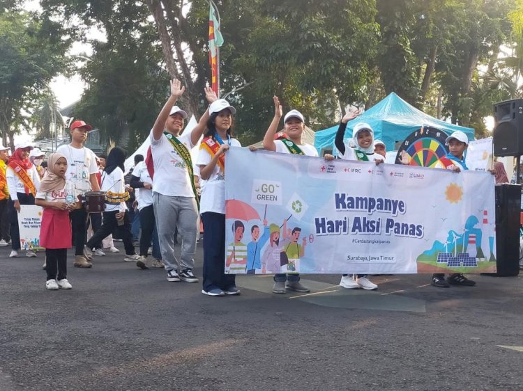 PMI Surabaya Gelar Kampanye Hari Aksi Panas di Taman Bungkul