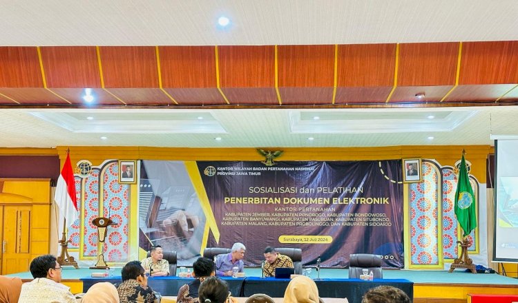 Sosialisasi Soal Sertifikat Elektronik, Kanwil BPN Jatim Tatar 9 BPN Daerah