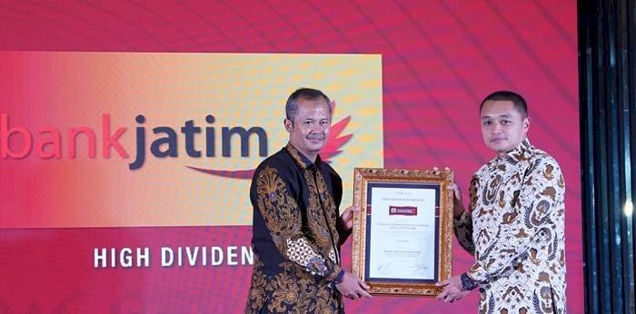 Bank Jatim Sabet Penghargaan High Dividen