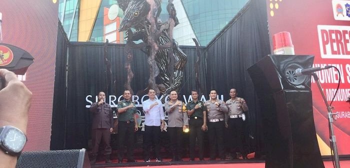 Monumen Suroboyo Wani 1000 Knalpot Diresmikan,  Kapolrestabes: Ini Bukti Penindakan Tegas