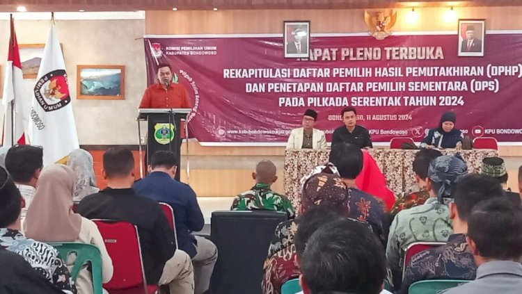 Jelang Pendaftaran Cabup-Cawabu, KPU Bondowoso Tetapkan DPS Pilkada 2024