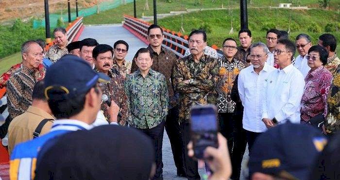 Menteri AHY Berkeliling IKN Bersama Presiden, Wapres RI, dan Menteri KIM  Tinjau Embung hingga Sumbu Kebangsaan