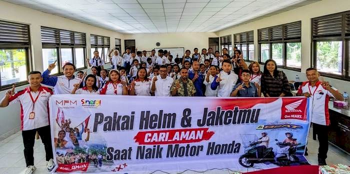 Merdeka #Cari_Aman, MPM Honda Jatim Edukasi 550 Siswa di NTT