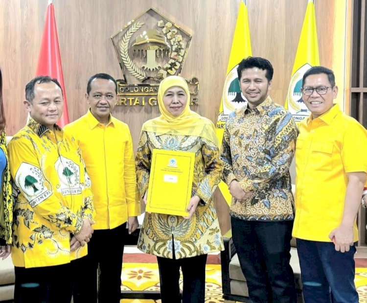 Khofifah-Emil Terima Rekom Partai Golkar