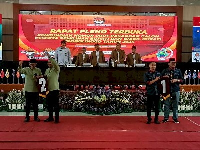 Pasca Ditetapkan KPU, Paslon Zulmi-Rasyid Nomor 1 dan Gus Haris-Ra Fahmi Nomor 2