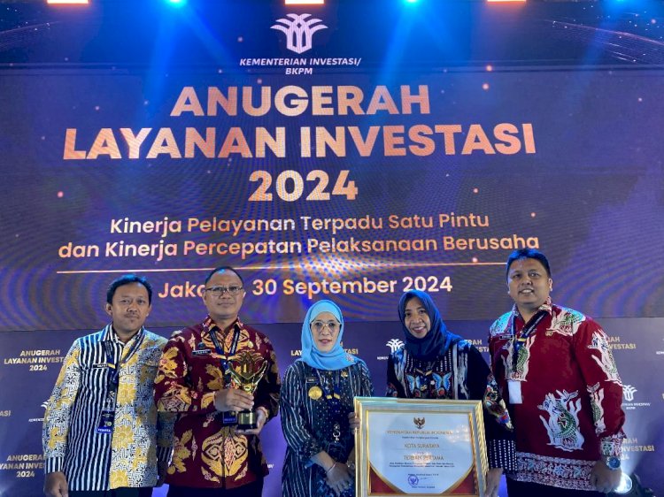 Surabaya Raih Layanan Investasi Terbaik