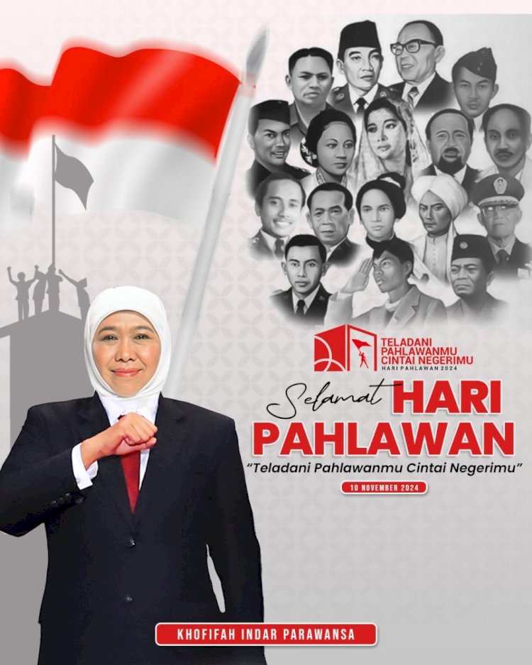 Khofifah Ajak Masyarakat Teladani Jasa Pahlawan