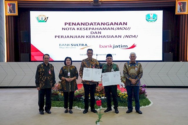 Bank Jatim dan Bank Sultra Resmi Jalin Sinergitas KUB