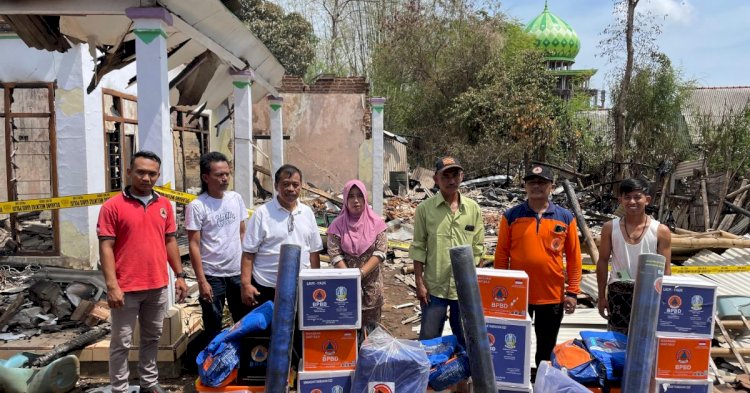 Tiga Rumah Terbakar, BPBD Gercep Bantu Kebutuhan Darurat Korban