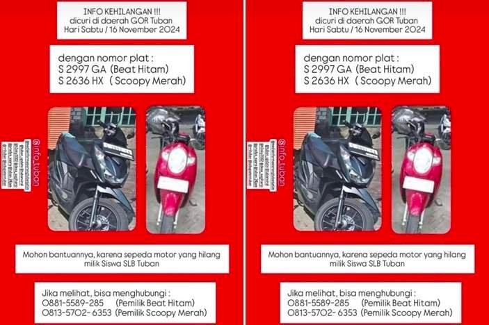 Awas Kawasan GOR Tuban Mendadak Rawan Maling Motor, Siswa Difabel Jadi Korbannya