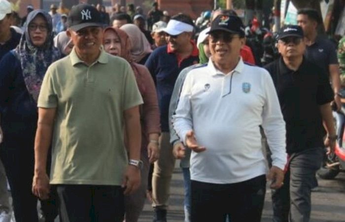 Pjs Bupati Mojokerto Jalan Sehat dan Senam Bareng ASN