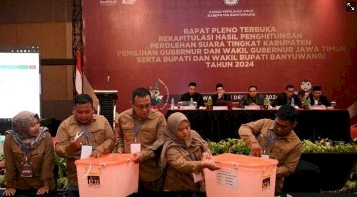 KPU Banyuwangi Gelar Rapat Pleno Terbuka Rekapitulasi Suara Pilkada Serentak 2024