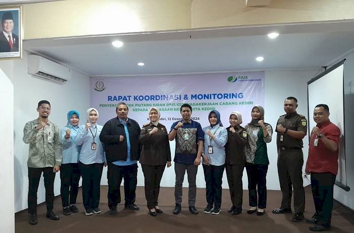 BPJS Ketenagakerjaan Kediri Monitoring dan Evaluasi atas Penyerahan SKK Piutang Iuran pada Kejaksaan Negeri Kota Kediri