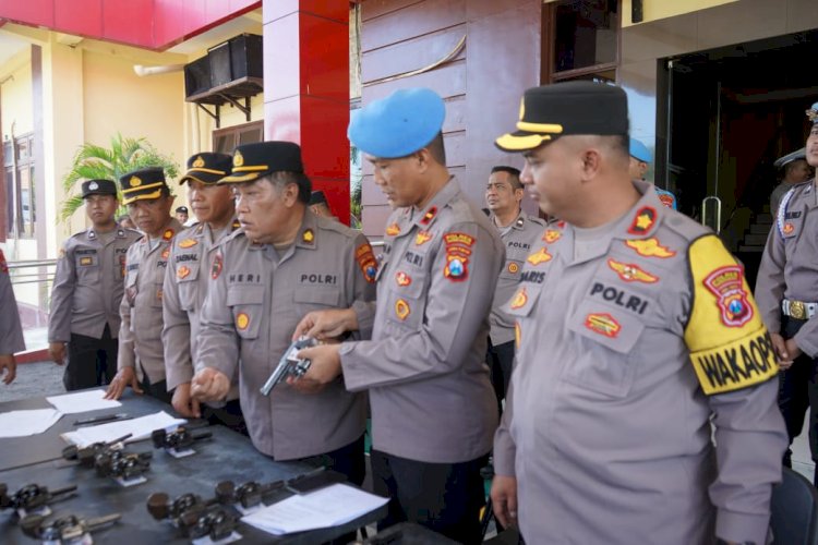 Antisipasi Penyalahgunaan Senpi, Polres Probolinggo Cek Senpi dan Amunisi Anggota