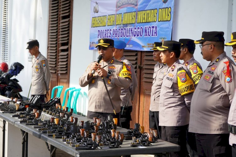 Polres Probolinggo Kota Lakukan Cek Senpi