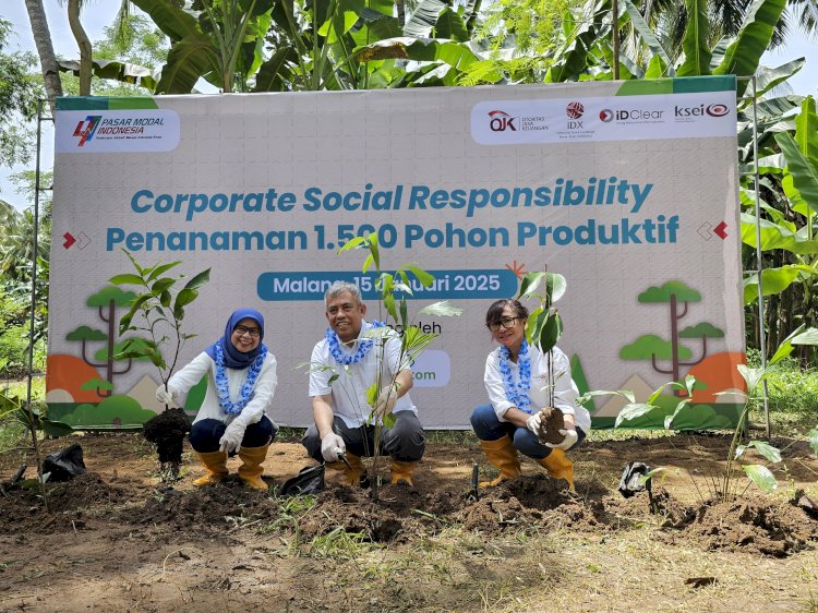 Tanam 1.500 Pohon Produktif, Pasar Modal Targetkan Manfaat Lingkungan dan Ekonomi untuk Masyarakat