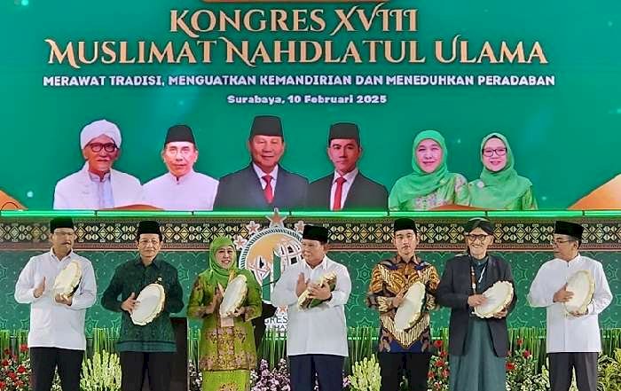 Buka Kongres XVIII Muslimat NU, Prabowo:  Saya Terkesan dengan Program Muslimat